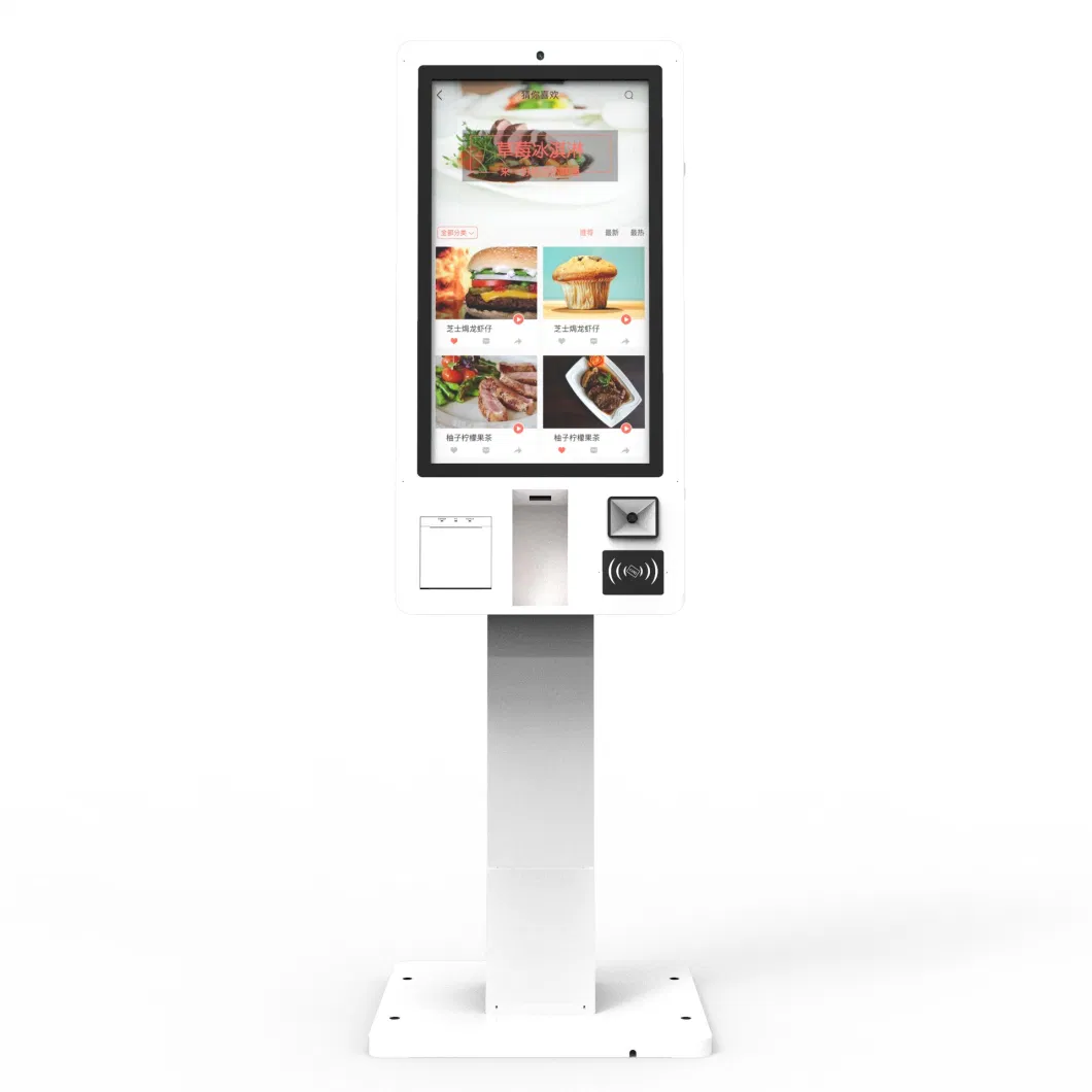 Standing Self Service Ordering Touch Screen Kiosk Bill Payment Vending Machine LCD Advertising Display Digital Signage Interactive Information Kiosk