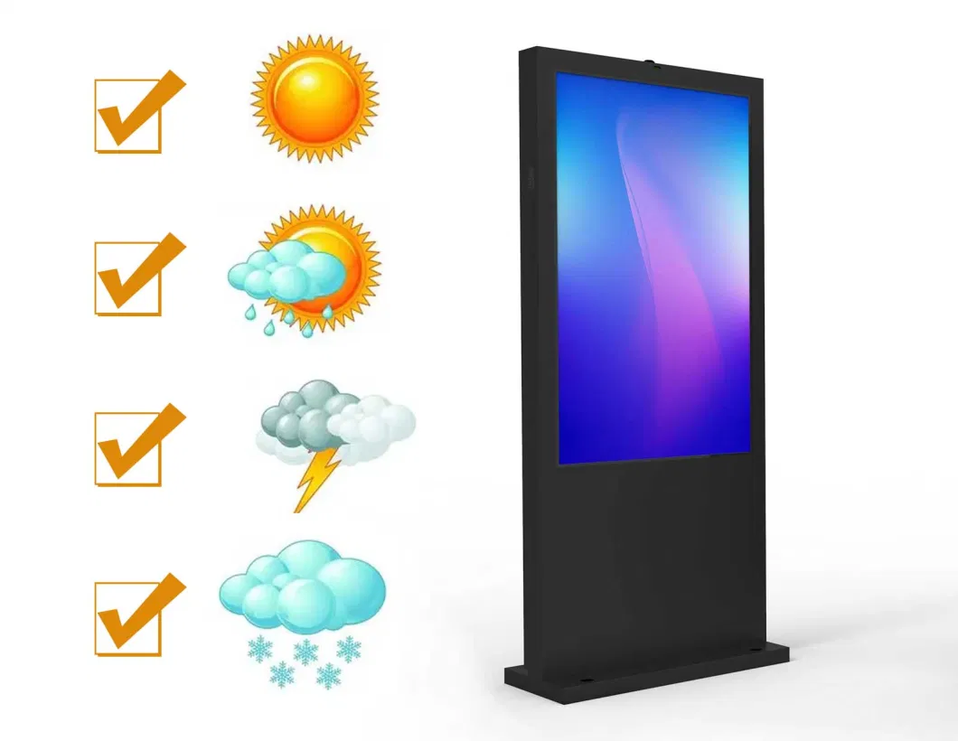 Outdoor Waterproof Advertising Display Kiosk Wall Mounted Screen LCD Digital Signage