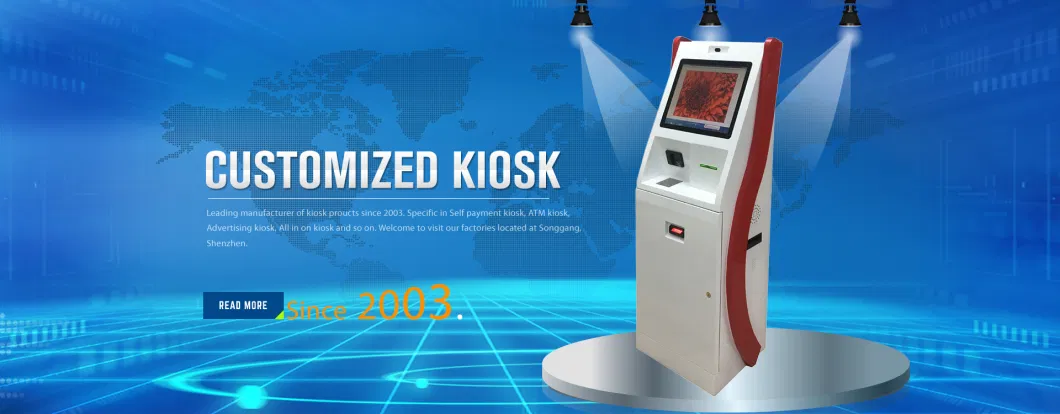 Interactive Touch Payment Kiosk Equipment with Printer, Camera, Pinpad and Bill Acceptor