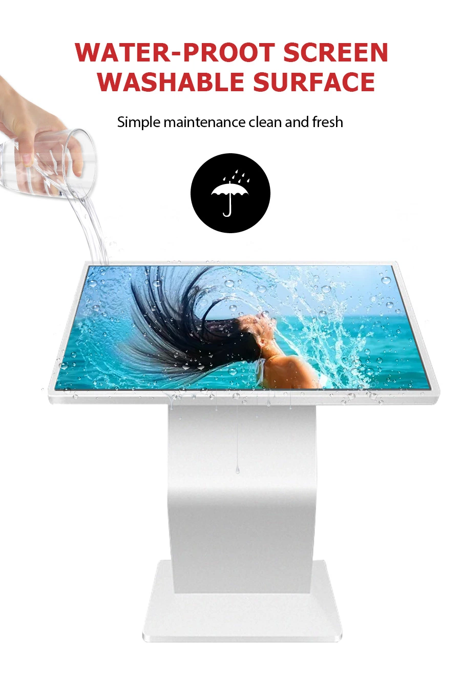 Multi Points Touch Table Self-Service Digital Signage Kiosk with WiFi 32 Inch Touch Screen LCD Kiosk