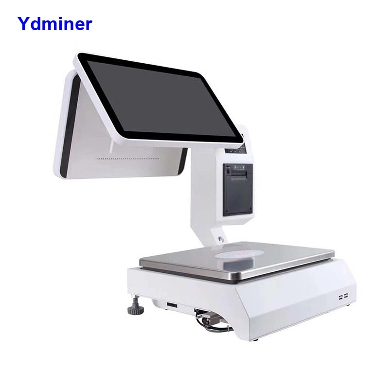 Supermarket Weighing Machine Touch Screen Cash Register with Scale