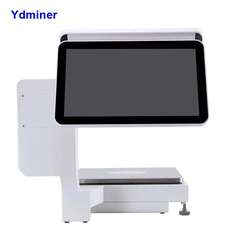 Supermarket Weighing Machine Touch Screen Cash Register with Scale