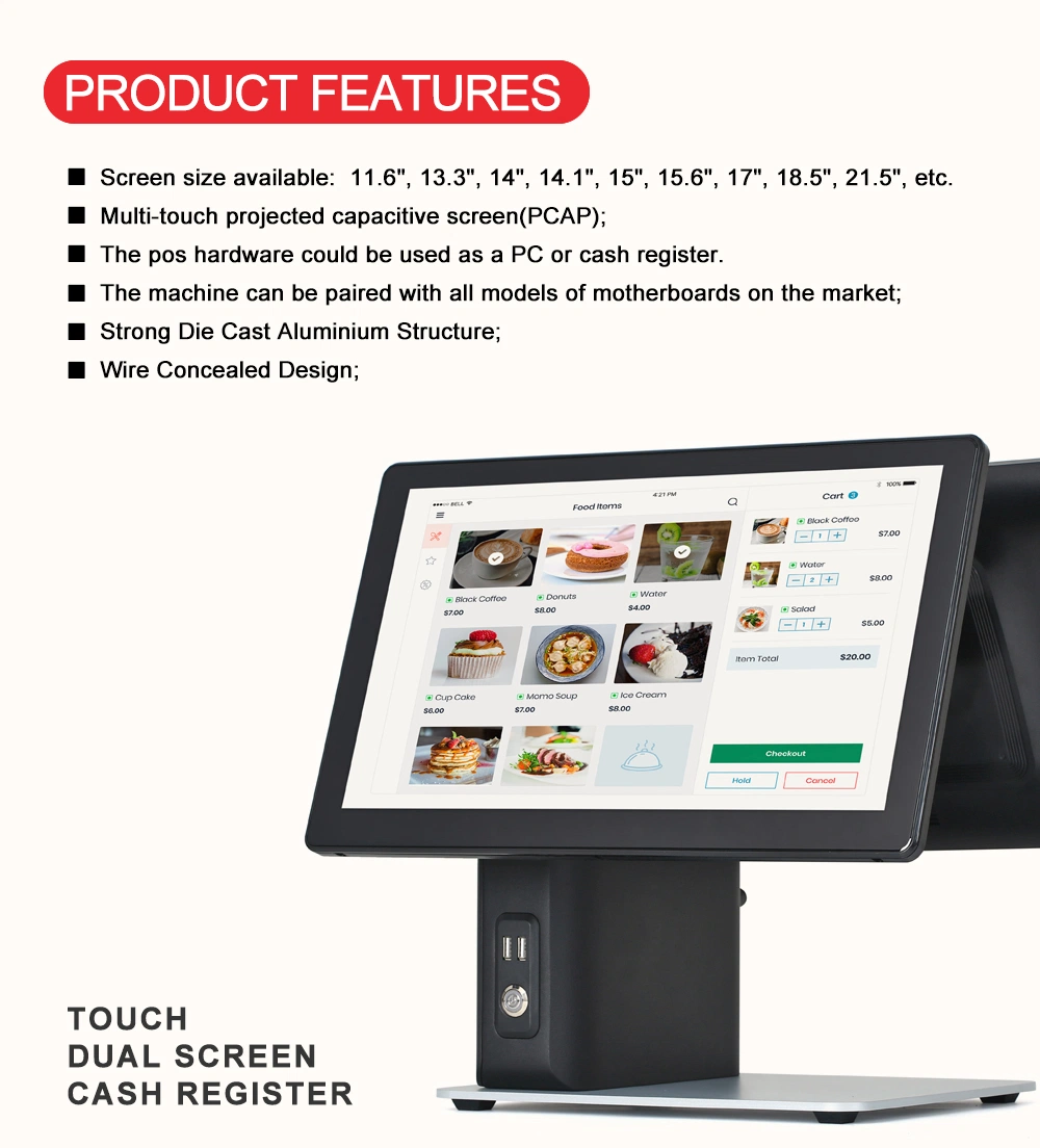 3%off The Newest POS Hardware 15.6inch Touch Screen Cash Register POS System