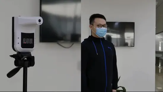 Access Control Gate Systems Human Body Temperature Sensor Detection Infrared Thermometer Face Recognition Device
