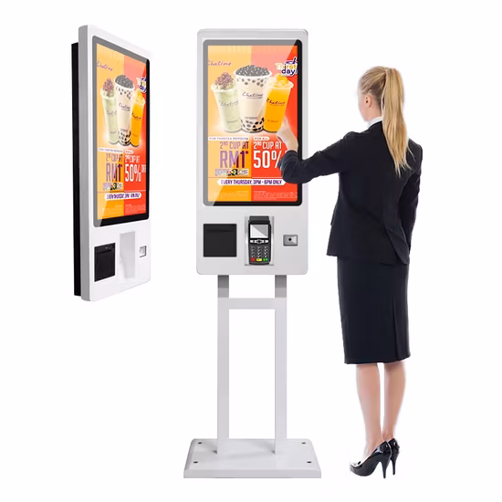 Fast Food Restaurant 32-Inch Smart Touch Screen Self-Service Order Payment Kiosk