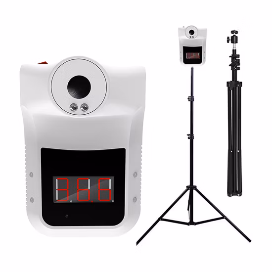 Access Control Gate Systems Human Body Temperature Sensor Detection Infrared Thermometer Face Recognition Device