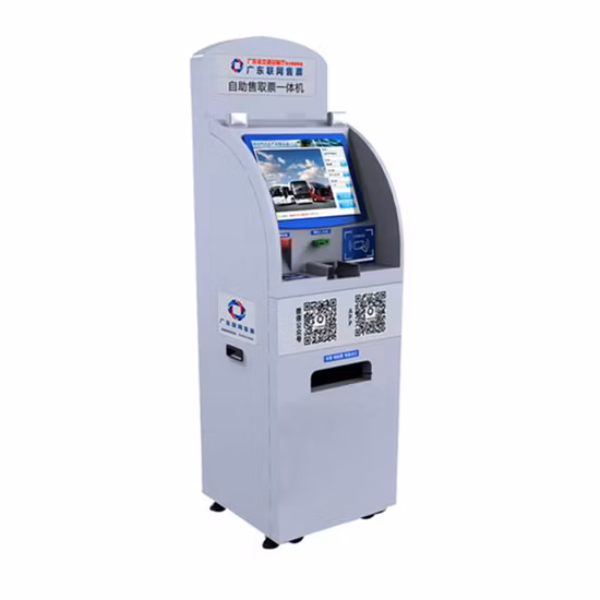 All in One Auto Bill Coin Receiver Self Service Touch Payment Kiosk