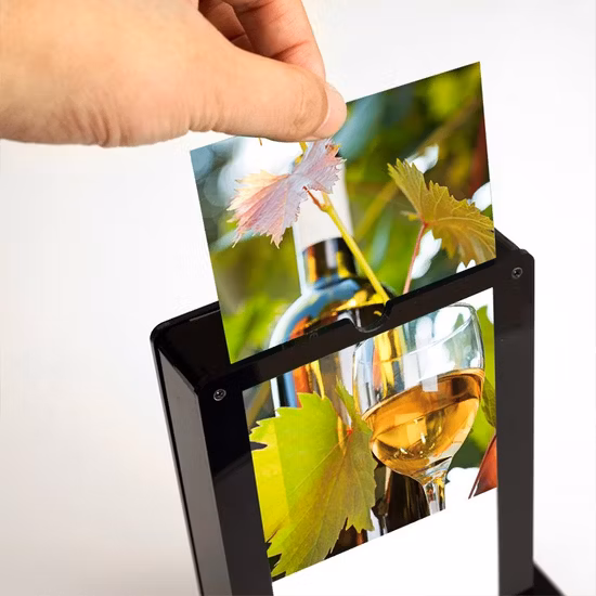 2023 Hot Selling Four USB Acrylic Advertising Display with Menu Power Bank