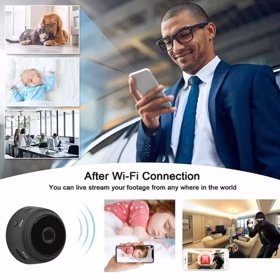 A9 1080P Wireless Mini Camera, HD 1080 Surveillance Security IP Cameras Night Vision A9 Hidden Indoor Security Camera